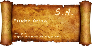 Studer Anita névjegykártya
